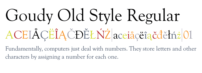 goudy old style font history